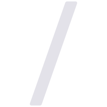 Segno autoadesivo Slash "/" - 76 mm in bianco