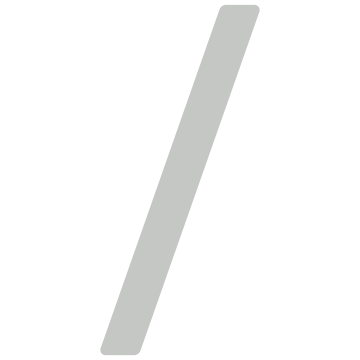 Segno autoadesivo Slash "/" - 76 mm in Grigio chiaro