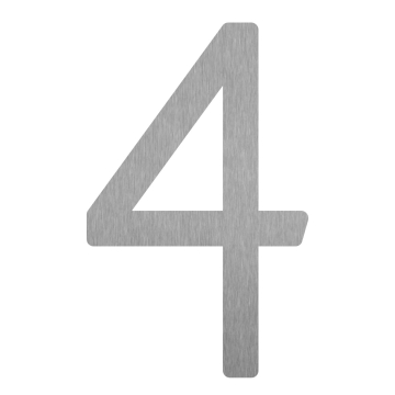 Numero Civico  '' 4 '' - 152 mm in acciaio inossidabile