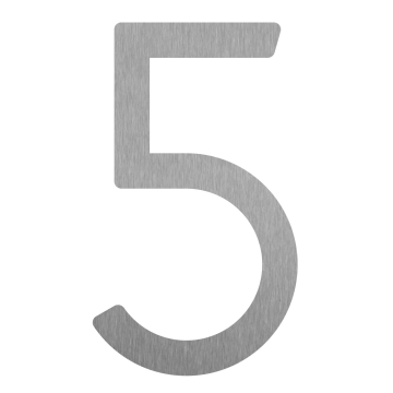 Numero Civico '' 5 '' - 152 mm in acciaio inossidabile