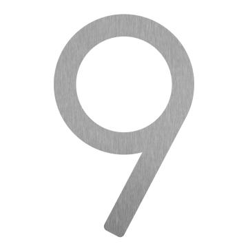 Numero Civico moderno '' 9 '' - 152 mm in acciaio inossidabile