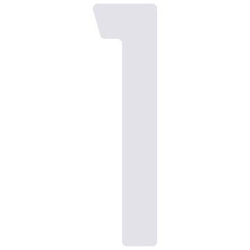 Numero Civico - autoadesivo "1" - 40 mm in bianco