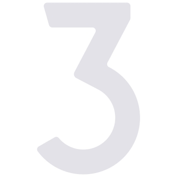 Numero Civico - autoadesivo "3" - 40 mm in bianco