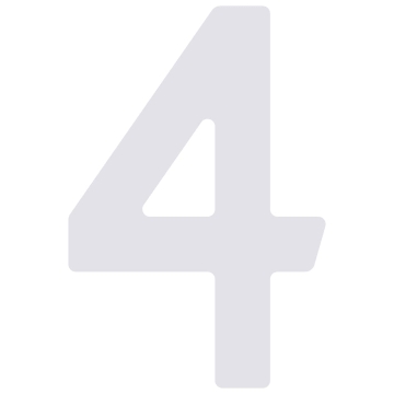 Numero Civico - autoadesivo "4" - 40 mm in bianco