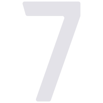 Numero Civico - autoadesivo "7" - 40 mm in bianco
