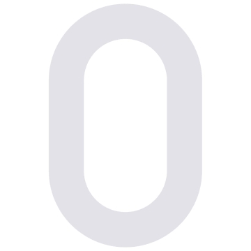 Numero Civico - autoadesivo "0" - 40 mm in bianco