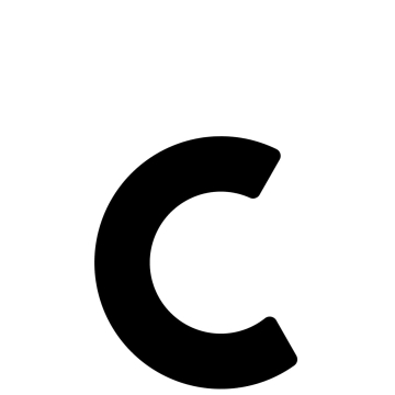 Numero Civico - autoadesivo "C" - 40 mm in nero