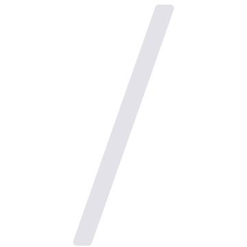 Numero Civico - autoadesivo "Slash" - 200 mm in bianco