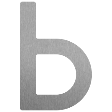 Numero Civico - autoadesivo  "B" - 76 mm in acciaio inossidabile