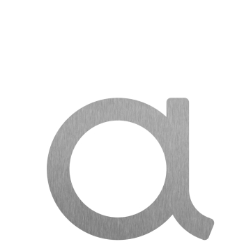 Numero Civico Lettera moderna 'a' ' - 200 mm fatti in acciaio inossidabile