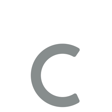 Numero Civico Lettera moderna '' c '' - 200 mm in grigio metallico