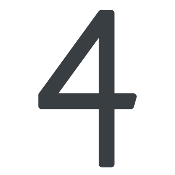 Numero Civico - autoadesivo "4" - 152 mm in antracite