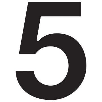 Numero Civico  ''5'' Nero