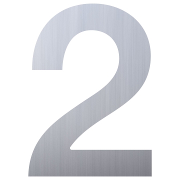 Numero Civico  ''2'' Acciaio inossidabile