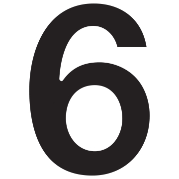 Numero Civico  ''6'' Nero