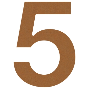 Numero Civico  ''5'' Ruggine
