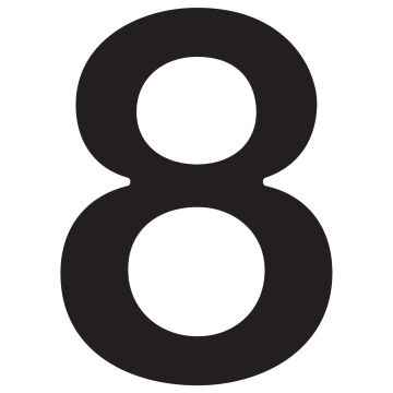 Numero Civico  ''8'' Nero