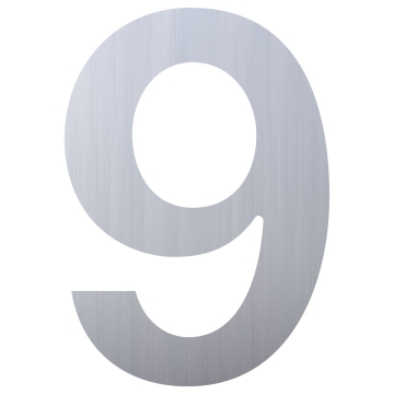 Numero Civico ''9'' Acciaio inossidabile