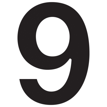 Numero Civico ''9'' Nero