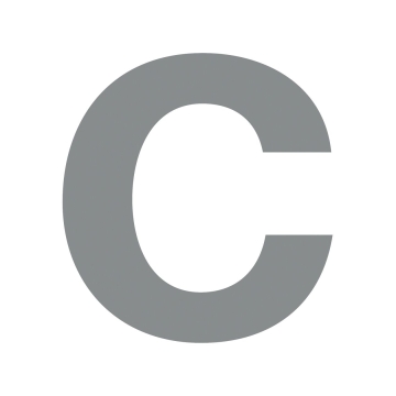 Numero Civico  ''c'' Grigio metallizzato