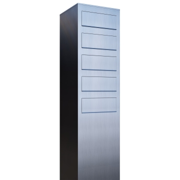 Cassetta postale in serie Monolith for Five in Acciaio inossidabile