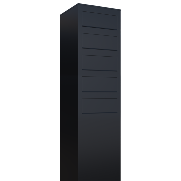 Cassetta postale in serie Monolith for Five in Nero