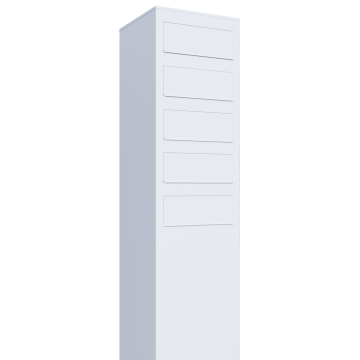 Cassetta postale in serie Monolith for Five in Bianco