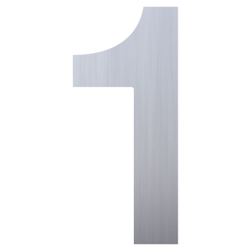 Numero Civico ''1'' Acciaio inossidabile