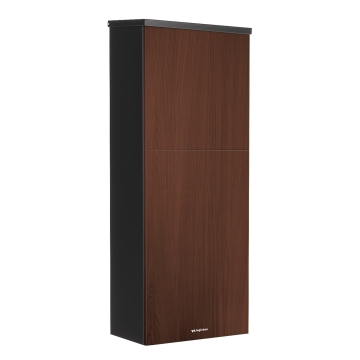Cassetta pacchi Nepi con decoro legno nero | rimozione dal retro