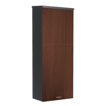Cassetta pacchi Nepi decoro legno in grigio grafite | rimozione dal retro