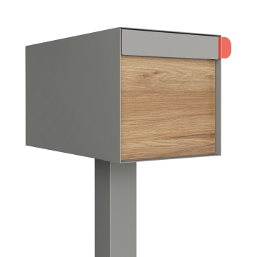 Cassette postali con supporto Big Americano Grigio metallizzato con sportello anteriore in HPL