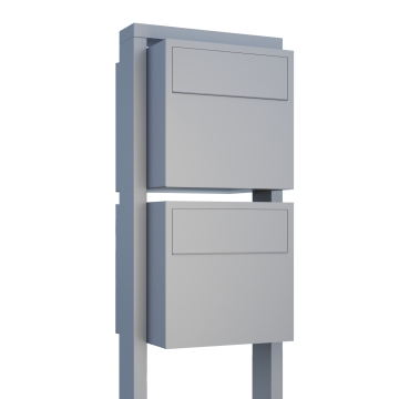 Cassetta postale con supporto Lucera for Two in Grigio | con rimozione posteriore