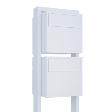 Cassetta postale con supporto Lucera for Two in Bianco | con rimozione posteriore
