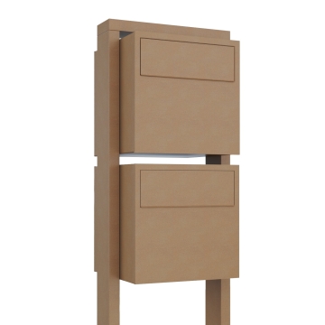 Cassetta postale con supporto Lucera for Two in Ruggine | con rimozione posteriore
