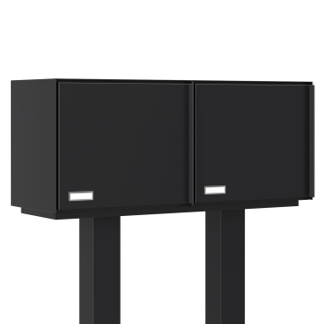 Cassetta postale con supporto postale con vano portapacchi Kopenhagen for Two in Nero