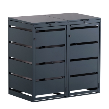 Box copri bidoni Kim per due 120L in Antracite