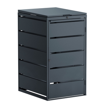 Box copri bidoni Edda per uno 240L in Antracite