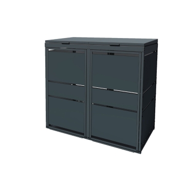 Box copri bidoni Oskar per due 120L in Antracite