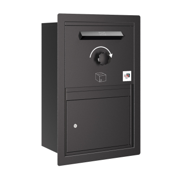 Cassetta postale per pacchi Koblenz -  taglia L in Nero | Montaggio a incasso