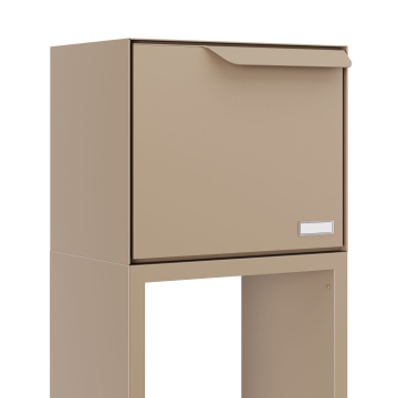 Cassetta postale con supporto con vano pacchi Rotterdam in Beige