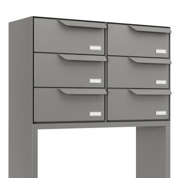 Sistema di cassette postali Rotterdam for Six V in Grigio Metallizzato