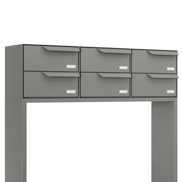 Sistema di cassette postali Rotterdam for Six H in Grigio Metallizzato