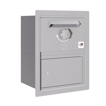 Cassetta postale per pacchi Koblenz -  taglia M in Grigio agata | Montaggio a incasso