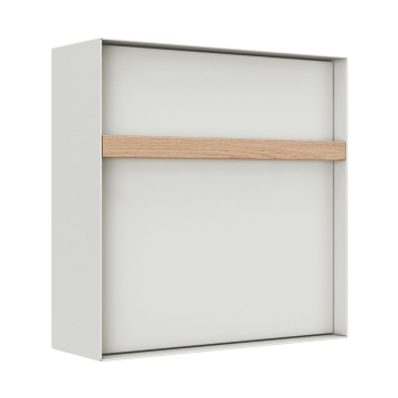 Cassetta postale da muro Oxford di colore bianco con manico in legno