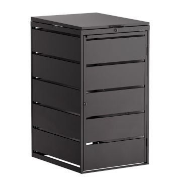 Box copri bidoni Edda per uno 240L in Nero