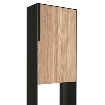 Cassetta postale Faro in Nero con pannello frontale laminato