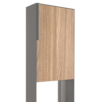 Cassetta postale Faro in Grigio metallizzato con pannello frontale laminato