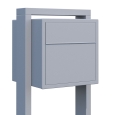 Cassetta postale con supporto Soprano in Grigio metallizzato thumbnail