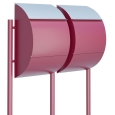 Cassetta postali in serie Jumbo for Two Rosso con ribaltina in acciaio inox thumbnail