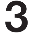 Numero Civico ''3'' Nero thumbnail